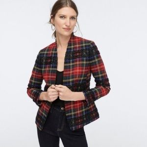 NEW J.Crew Going Out Lurex Stewart Tartan Blazer 0 - new without tags